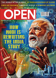 open magazine cover