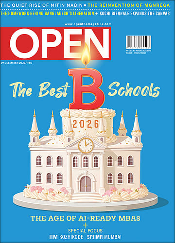 open magazine cover