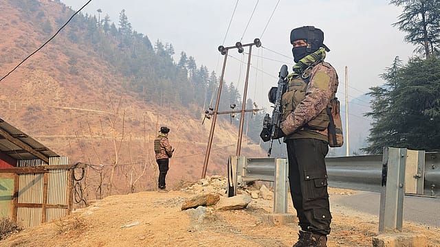 A search operation in progress in Kishtwar, Jammu, January 22, 2026 A search operation in progress in Kishtwar, Jammu, January 22, 2026