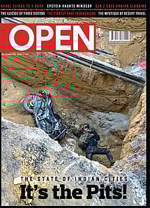 open magazine cover