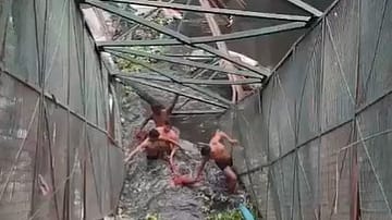 Watch: 60-foot Iron Bridge Collapses in Delhi; Rescuers Waist-Deep in Sewage Water