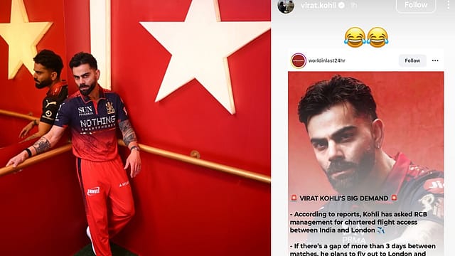 No London Trips on Demand: Virat Kohli Laughs Off Chartered Flight Rumours No London Trips on Demand: Virat Kohli Laughs Off Chartered Flight Rumours