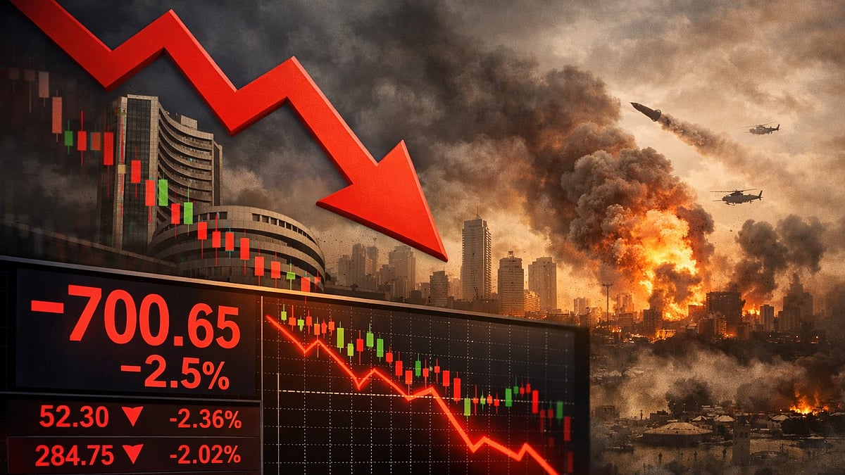 Sensex Crashes 700 Points, Nifty Slips as West Asia Tensions, US-Iran  Ceasefire Jitters Hit Markets