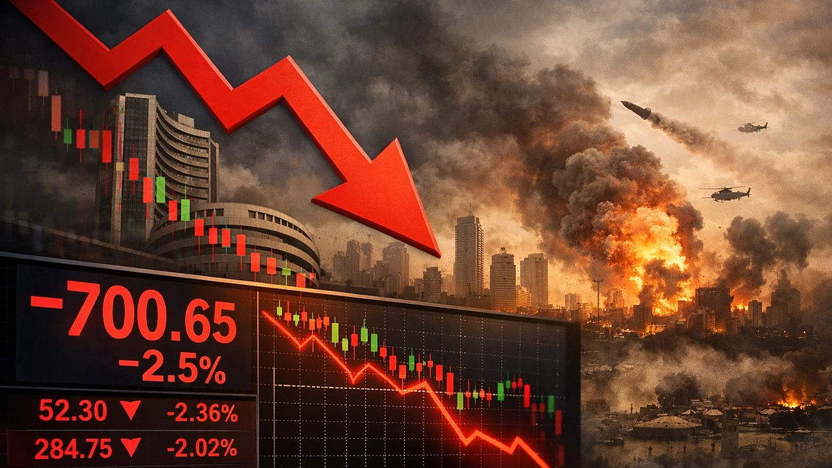 Sensex Crashes 700 Points, Nifty Slips as West Asia Tensions, US-Iran Ceasefire Jitters Hit Markets