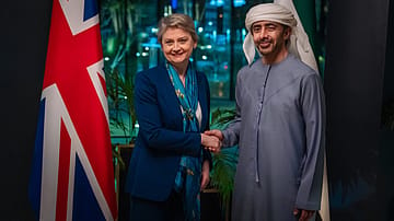 UAE's Sheikh Abdullah, UK's Yvette Cooper Discuss Regional Security Amid Iran Strike Fallout