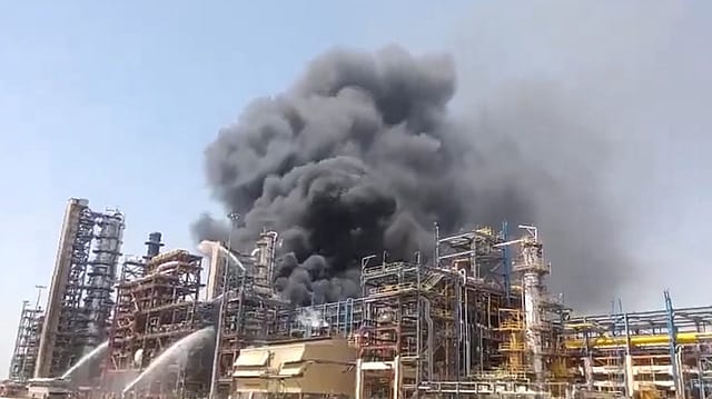 Watch | Fire at Pachpadra Refinery Breaks Out 24 Hours Ahead of PM Modi’s Visit