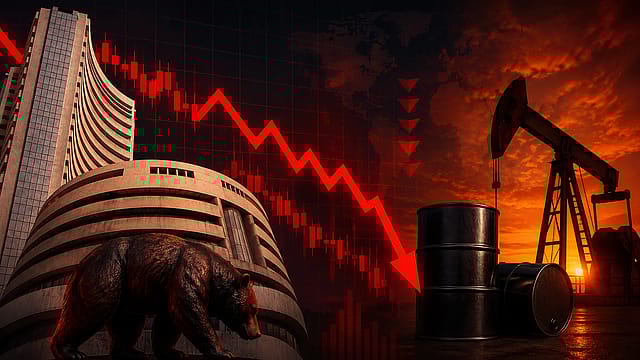 Sensex Falls Over 500 Points; Oil Spike, FII Outflows Hit Markets in Closing Trade