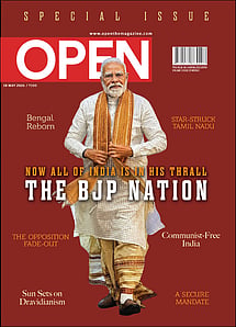 open magazine cover