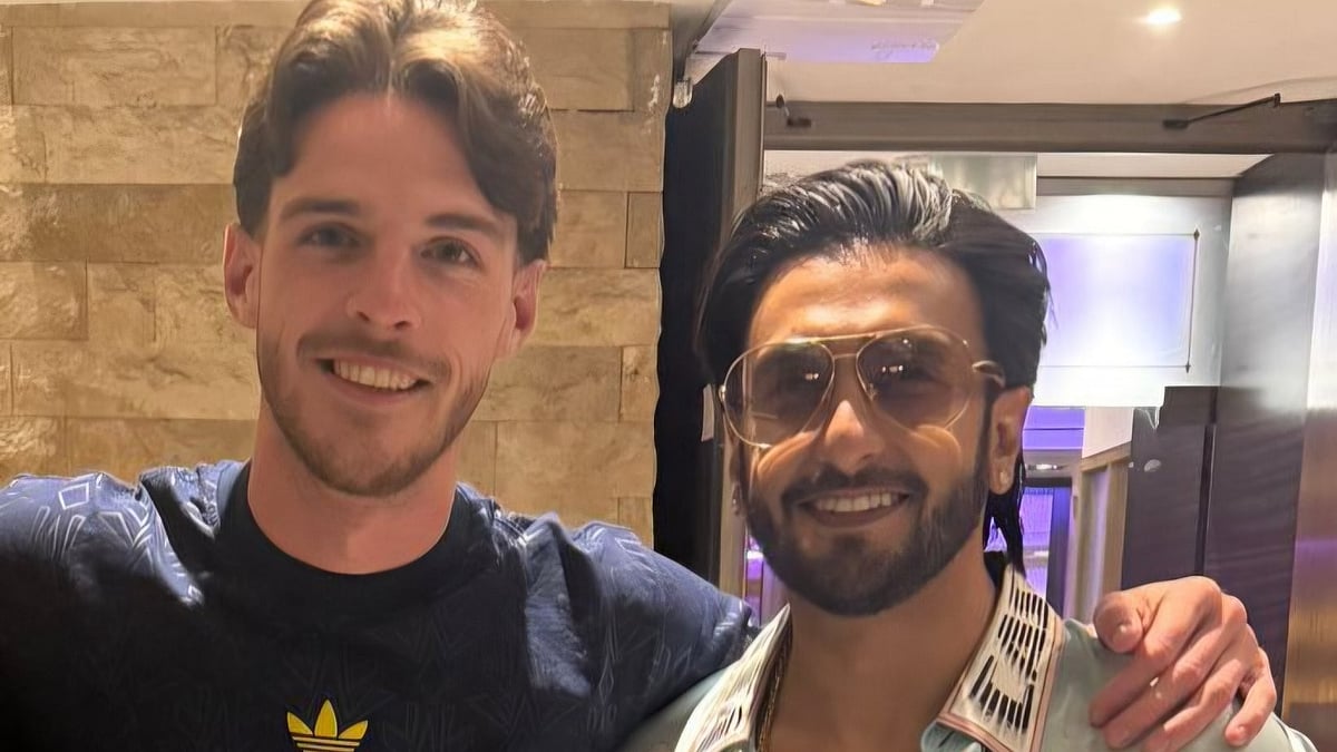Ranveer Singh Meets Arsenal Hero Declan Rice in Budapest After Historic ...