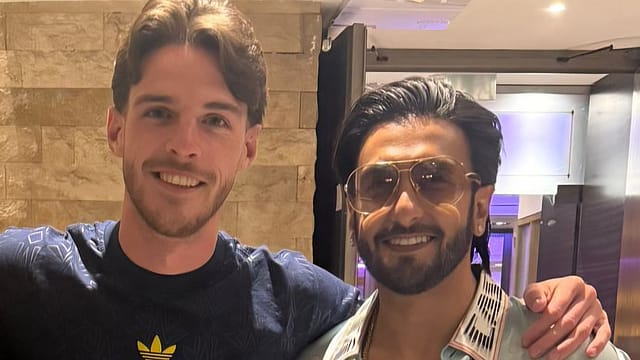 Ranveer Singh Meets Arsenal Star Declan Rice in Budapest, Shares Pic Ranveer Singh Meets Arsenal Star Declan Rice in Budapest, Shares Pic