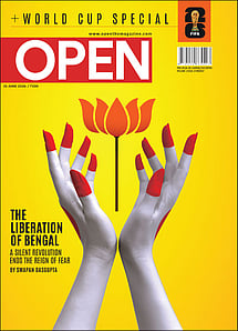 open magazine cover
