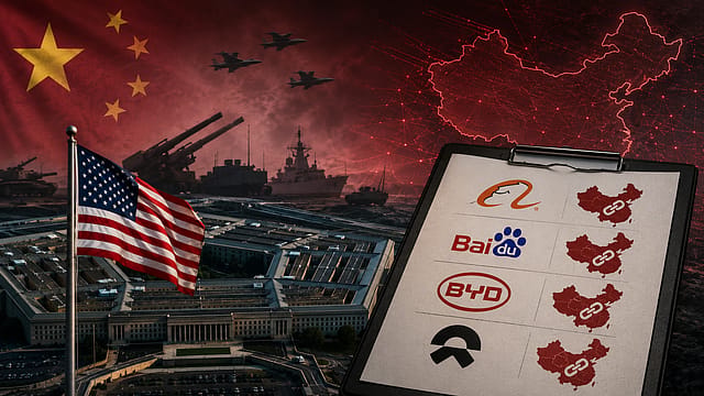 Pentagon Flags Alibaba, Baidu, BYD, NIO in Expanded China Military-Linked Firms List Pentagon Flags Alibaba, Baidu, BYD, NIO in Expanded China Military-Linked Firms List