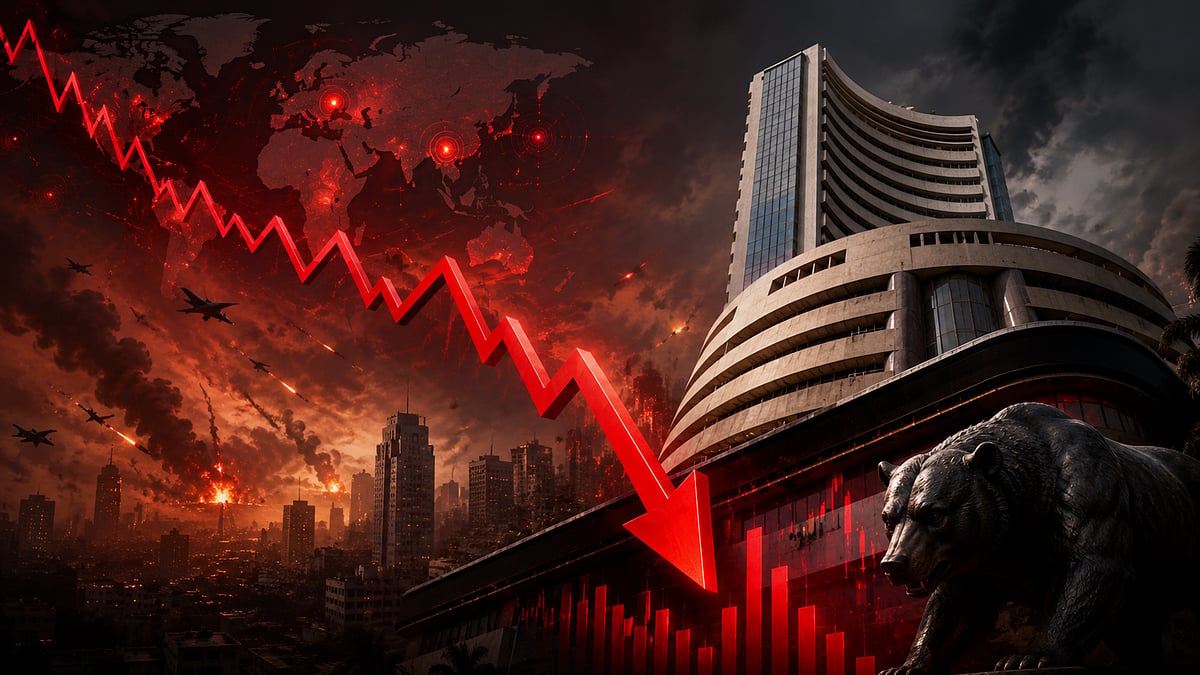 Geopolitical Heat Hits Dalal Street; Sensex Falls Over 350 Points