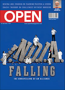 open magazine cover