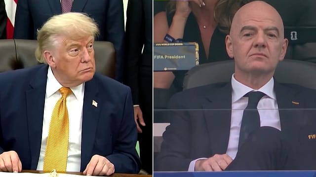 Donald Trump and Gianni Infantino to Jointly Present Trophy at FIFA World Cup Final Donald Trump and Gianni Infantino to Jointly Present Trophy at FIFA World Cup Final