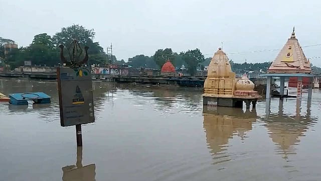 Watch | Ujjain Waterlogged as Shipra River Swells, Temples Near Ram Ghat Submerged Watch | Ujjain Waterlogged as Shipra River Swells, Temples Near Ram Ghat Submerged