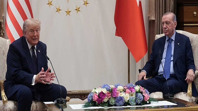 US President Donald Trump during a bilateral meeting with Turkish President Recep Tayyip Erdogan. US President Donald Trump during a bilateral meeting with Turkish President Recep Tayyip Erdogan.