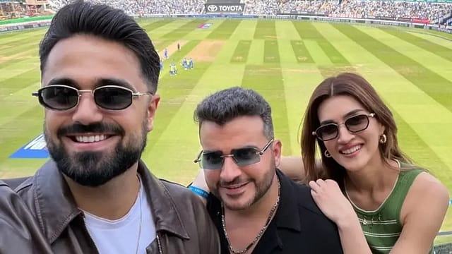 Kriti Sanon, along with her rumoured boyfriend Kabir Bahia was spotted at Edgbaston Stadium in Birmingham on Tuesday. Kriti Sanon, along with her rumoured boyfriend Kabir Bahia was spotted at Edgbaston Stadium in Birmingham on Tuesday.