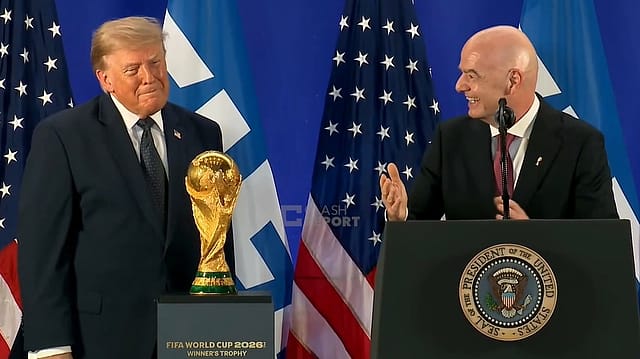 US President Doland Trump with FIFA president Gianni Infantino US President Doland Trump with FIFA president Gianni Infantino