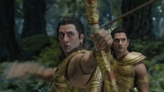 Ranbir Kapoor as Rama and Ravie Dubey as Laxman in a scene from the trailer of ‘Ramayana: Part 1’. Ranbir Kapoor as Rama and Ravie Dubey as Laxman in a scene from the trailer of ‘Ramayana: Part 1’.