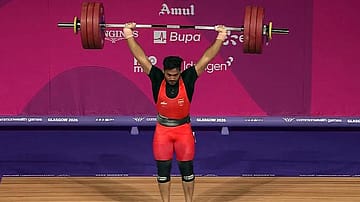 Valluri Ajaya Babu returned home from Glasgow with a silver medal in the men's 79kg category