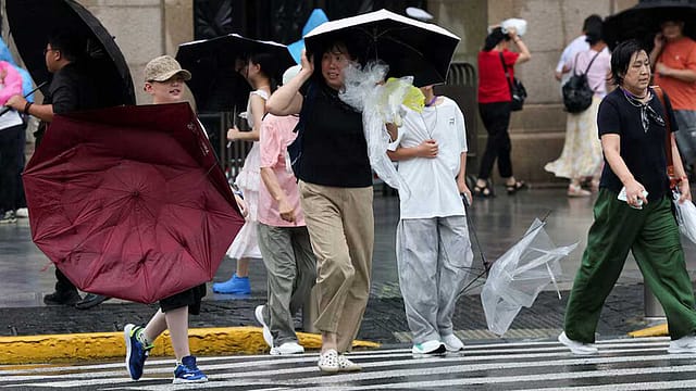 Typhoon Dolphin, the strongest tropical cyclone to hit China so far this year, made landfall near Yuhuan in Zhejiang province on Sunday, packing sustained winds of around 151 kmph Typhoon Dolphin, the strongest tropical cyclone to hit China so far this year, made landfall near Yuhuan in Zhejiang province on Sunday, packing sustained winds of around 151 kmph