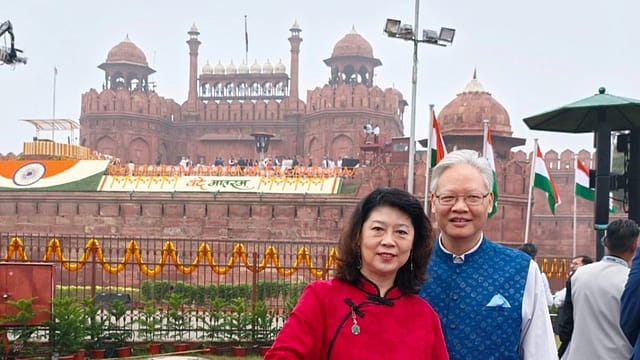 As the Tricolour rose over the Red Fort, China’s Ambassador Xu Feihong watched from the Independence Day celebrations — a brief but notable moment of India-China diplomacy As the Tricolour rose over the Red Fort, China’s Ambassador Xu Feihong watched from the Independence Day celebrations — a brief but notable moment of India-China diplomacy