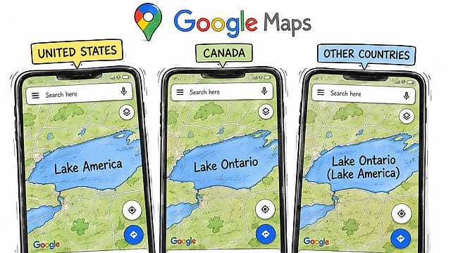 Google Says ‘Lake America’. Apple & MapQuest Say ‘Lake Ontario’. Which Map is Telling the Truth?