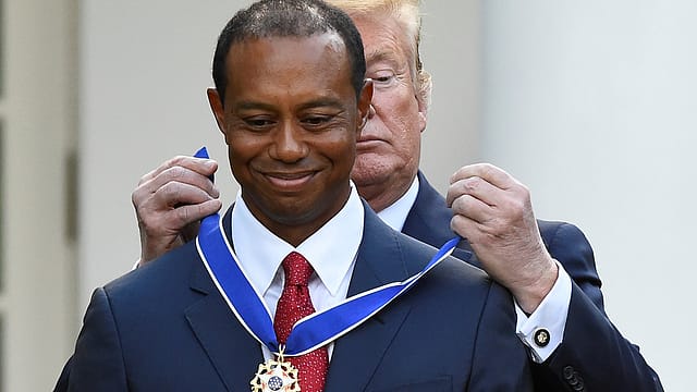 US President Donald Trump awards Tiger Woods the Presidential Medal of Freedom at the White House in May 2019, weeks after the golfer’s miraculous Masters comeback. Seven years later, America’s comeback king finds himself facing another reckoning US President Donald Trump awards Tiger Woods the Presidential Medal of Freedom at the White House in May 2019, weeks after the golfer’s miraculous Masters comeback. Seven years later, America’s comeback king finds himself facing another reckoning