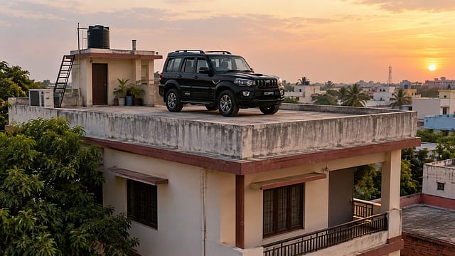 Afraid of car thieves? Bihar man puts his Scorpio on the roof