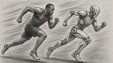 A humanoid robot outran Usain Bolt’s world record, clocking 100 metres in 8.64 seconds.