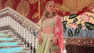 Tiffany Trump goes desi for Ganesh Chaturthi, her Manish Malhotra lehenga has become the talk of the town
