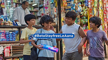 Advertising is often tempted to make men heroic for participating in care. Stayfree’s idea is strongest when the boy remains ordinary. Buying a packet of pads should not confer special moral status. It should make the next purchase less remarkable