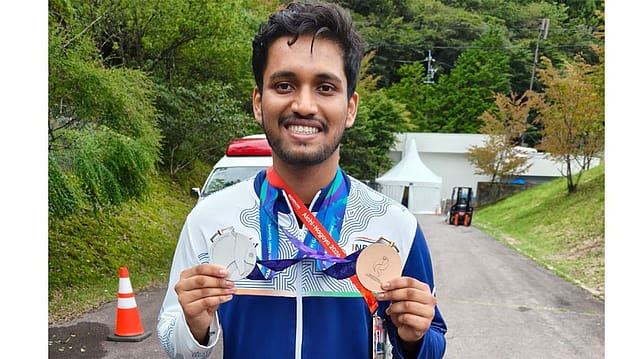 Rudrankksh Patil won two team silvers and an individual bronze at the Asian Games and is now targeting qualification for the 2028 Los Angeles Olympics. Debutants Tilottama Sen and Vidarsa Vinod also contributed to India’s shooting medal haul Rudrankksh Patil won two team silvers and an individual bronze at the Asian Games and is now targeting qualification for the 2028 Los Angeles Olympics. Debutants Tilottama Sen and Vidarsa Vinod also contributed to India’s shooting medal haul