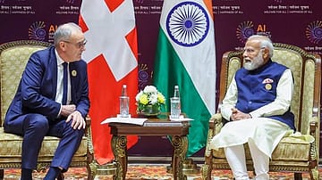 Swiss President Guy Parmelin received a ceremonial welcome at Rashtrapati Bhavan, with President Droupadi Murmu and Prime Minister Narendra Modi in attendance. His three-day State visit focuses on trade, investment, technology and strengthening bilateral ties