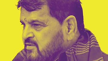 A Delhi Court has granted former Wrestling Federation of India chief Brij Bhushan Sharan Singh time to respond to an appeal challenging his acquittal in a sexual harassment case involving women wrestlers. (Illustrations: Saurabh Singh)