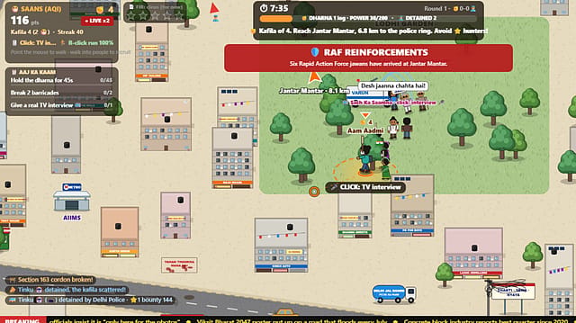 Mission Dharna: A video game about reaching Jantar Mantar finds its best jokes in the chaos