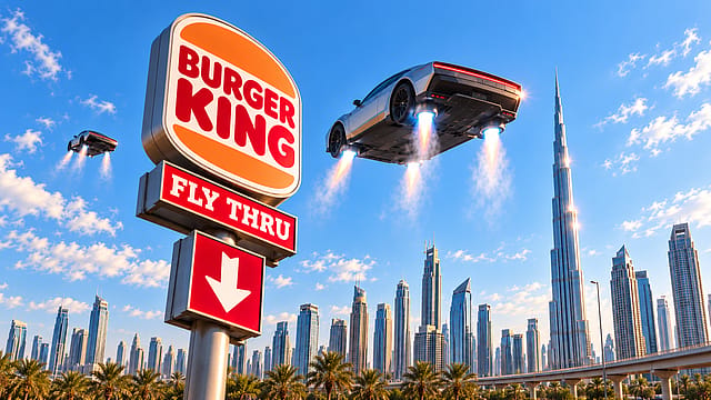 Burger King’s response made the connection unusually easy. A drive-thru serves people in cars. If the cars acquire an altitude, the service acquires a new spelling Burger King’s response made the connection unusually easy. A drive-thru serves people in cars. If the cars acquire an altitude, the service acquires a new spelling