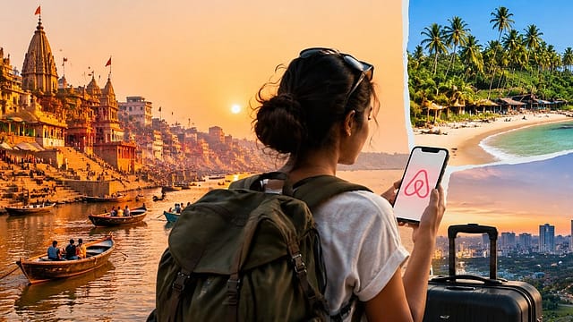 Domestic festive-season travel searches on Airbnb rose nearly 40% year-on-year, with Gen Z searches recording a similar increase. Varanasi, North and South Goa, Kolkata and Bengaluru emerged among the destinations drawing interest from young travellers. Domestic festive-season travel searches on Airbnb rose nearly 40% year-on-year, with Gen Z searches recording a similar increase. Varanasi, North and South Goa, Kolkata and Bengaluru emerged among the destinations drawing interest from young travellers.