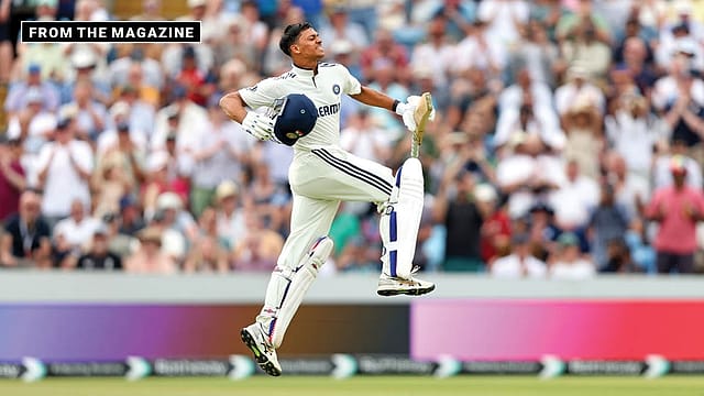 Yashasvi Jaiswal after scoring a century against England, Headingley, June 20, 2025 Yashasvi Jaiswal after scoring a century against England, Headingley, June 20, 2025