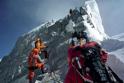 Human Traffic on Mt Everest