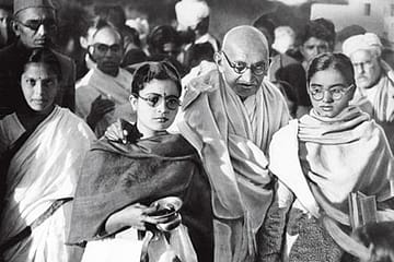 Bisexual Gandhi surrounded by Foreign Women