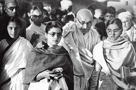 Bisexual Gandhi surrounded by Foreign Women