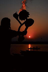 On a magic carpet in Varanasi