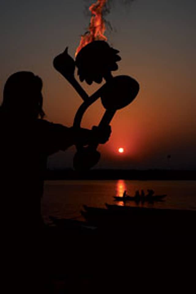 On a magic carpet in Varanasi