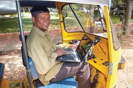 A Rickshaw with a Website