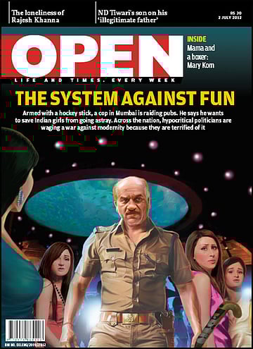 open magazine cover