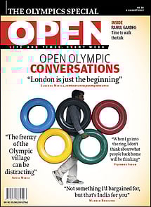open magazine cover
