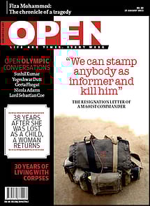 open magazine cover