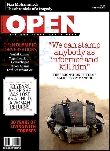 open magazine cover